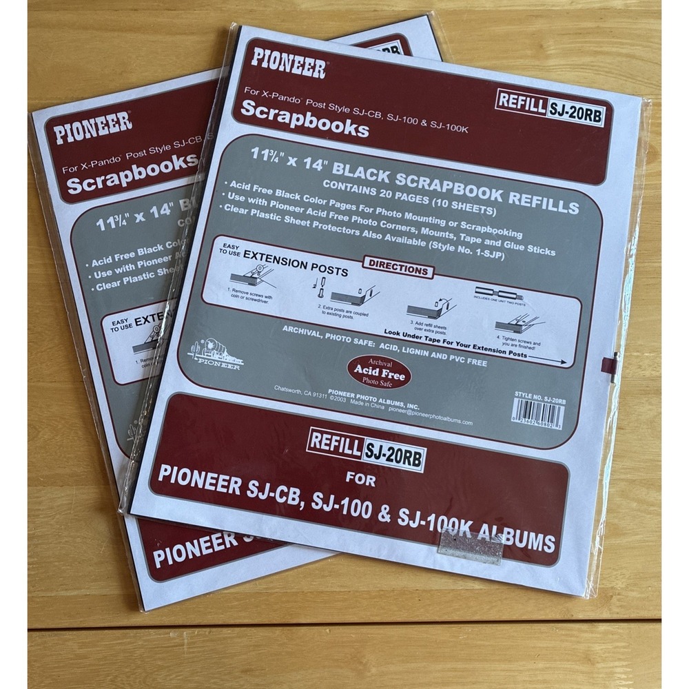 Pioneer Refill Scrapbook SJ-30RB 11.75X14 20 Pages/10 Sheets Lot Of 2